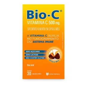 Suplemento Alimentar Bio-C 500mg Capsula Mole - Caixa com 30 Capsulas